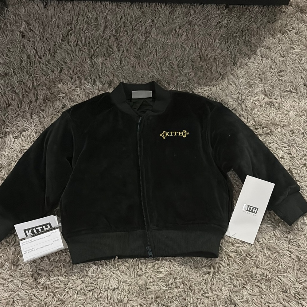 Kith Dark Green Velvet Bomber Jacket